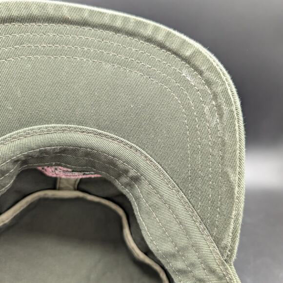 Razorbacks Hat Cap Womens Adjustable Strap Back Military Cadet Pink Green Logo - Picture 8 of 10